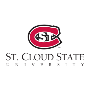 Saint Cloud State University logo with bold red "C" design