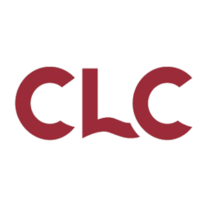 Central Lakes "CLC" logo with bold red wavy letter design
